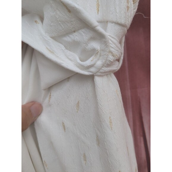 DREW Flowy White Fairy Dress Size Medium Cottage Bridal Graduation Romantic - Picture 7 of 9